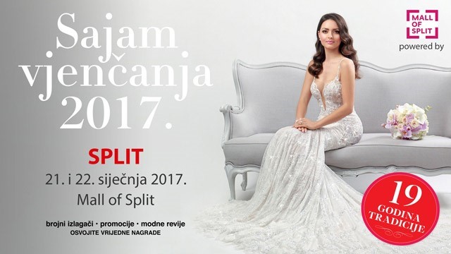 Sajam vjenčanja u Mall of Split 21. i 22. siječnja 2017.